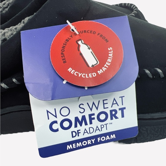 Dearfoams Thompson Memory Foam Indoor Outdoor Clog Slipper Black Size S (7-8) - Picture 9 of 9